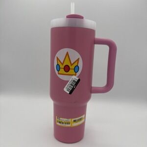 Super Mario Princess Peach Travel Tumbler 40Oz‎ Durable Drinkware Gift Idea